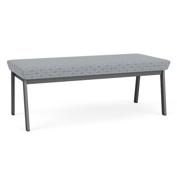 Newport 2 Seat Bench Metal Frame, Charcoal, RS Fog Upholstery